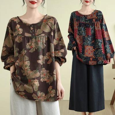 Топы женские хлопковые летние футболки больших размеров с воротником-поло свободные напечатанные повседневные пуловеры футболки топы