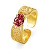 Ruby Ring Vintage Court Style Wheat Ears Full Of Diamonds Zircon Ring Women'S Flash Diamond Open Ring