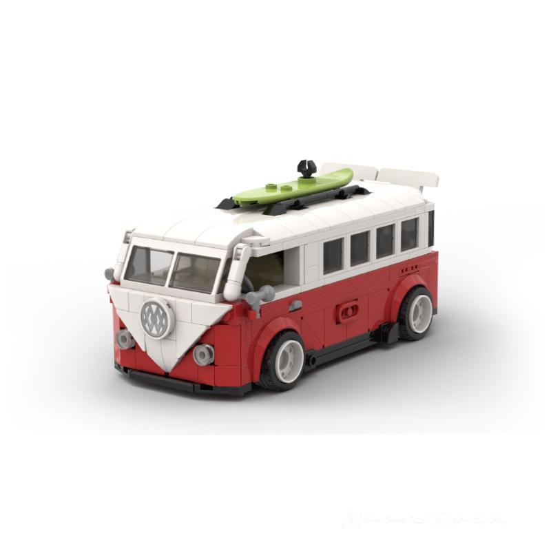Pinplatinum Retro MINI Container Car Summer Time Series Puzzle Building Blocks для мальчиков и девочек Подарки