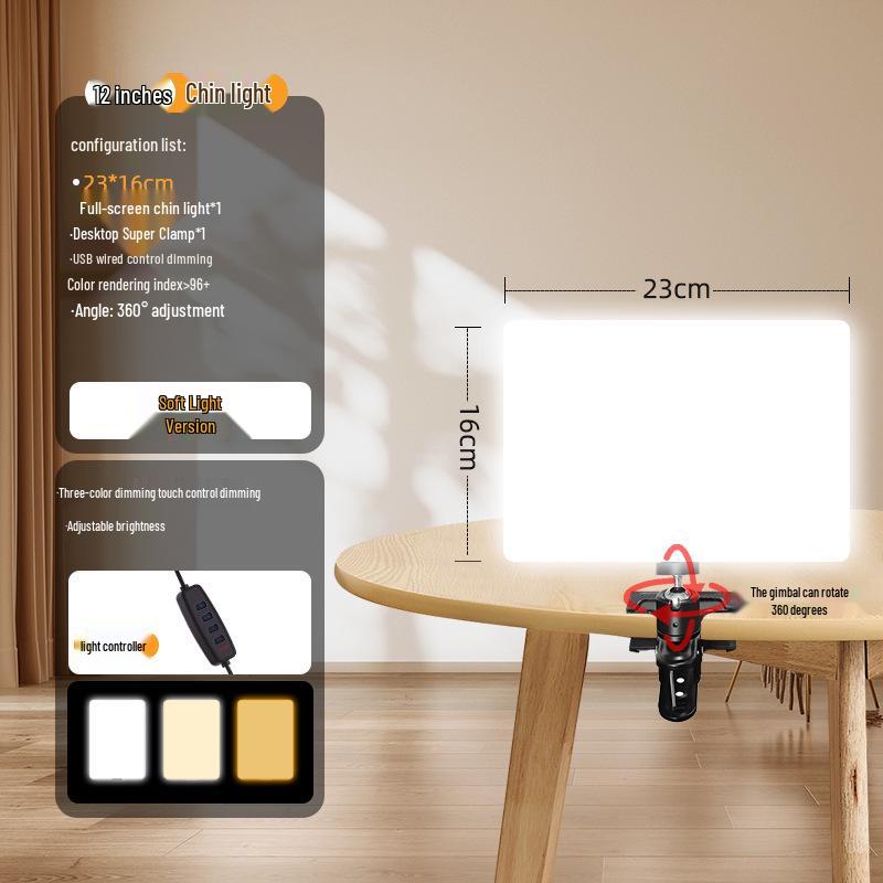 Pro Stream & Photography LED Soft Light for Indoor Video & Beauty Shots