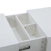 Couchtisch, Moderner Ausziehbar, kreativer Sofatisch Kaffeetisch 4 Schubladen verstecktem Ablagefach, Mitteltisch Wohnzimmer Büro, Weiß