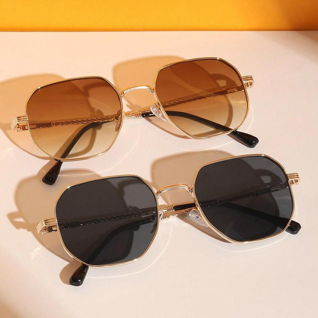 1/2 шт. Модные солнцезащитные очки унисекс в классической геометрической оправе для повседневной школьной жизни, офисной одежды, аксессуаров.