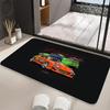 JDM Car Floor Mat Graphic Printed Flannel Doormats for Bathroom Kitchen Entrance Carpet Home Decor