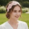 Solid Color Knitted Flower Hair Band Headwrap Hair Scarf Hair Accessories Knitting Headband  Women