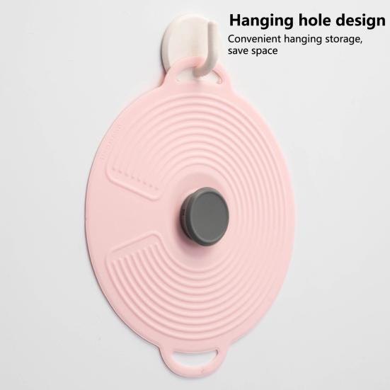Silicone Pot Lid Dustproof Oil-proof Strong Adsorption Fresh-keeping Anti-slip Texture Food Grade Sealing Cover Kitchen Supply