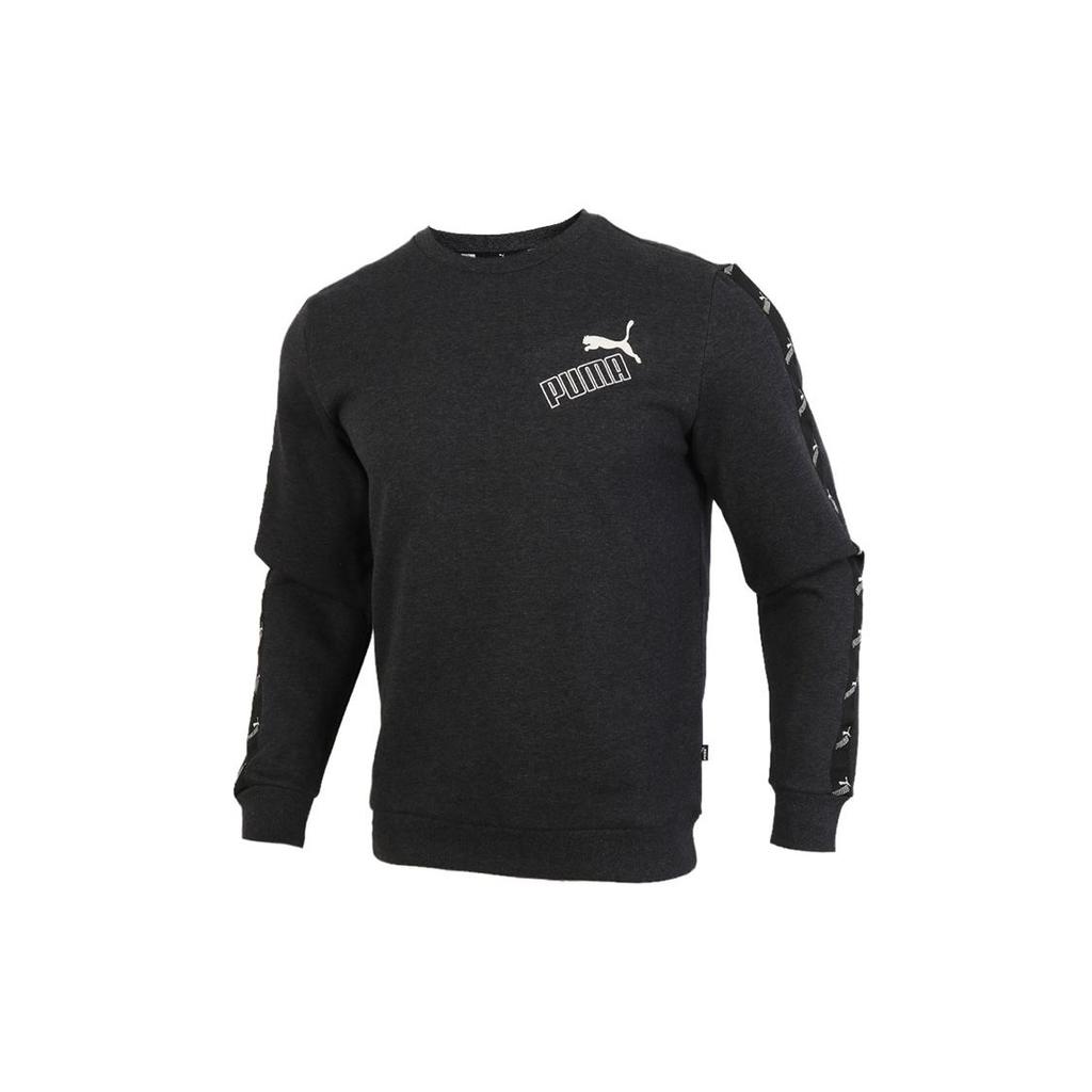 Puma Повседневный спортивный пуловер на флисовой подкладке, мужские топы, темно-серый 586916-07