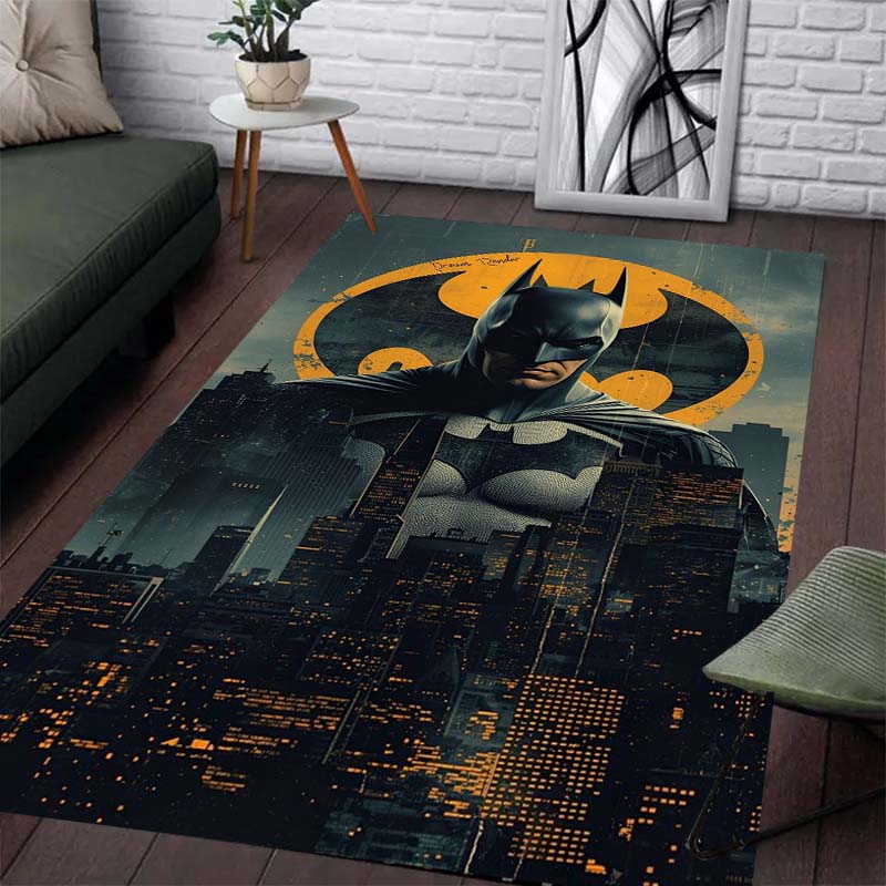 Batman Pattern Rug - Non-slip Kitchen and Outdoor Rug, Yoga Rug, Home and Bedroom Decoration, Birthday Gift