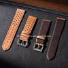 Genuine Cowhide Leather Strap for Seiko 20mm 22mm 18mm Bracelet for Samsung Galaxy Watch 6 5 4 Soft Breathable Retro Wristband