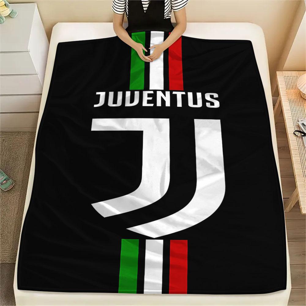 1PC Juventus Football Club Patterned Flannel Blanket Suitable For All Seasons for Home Decor Warmth and Comfort Gifts Holiday Present