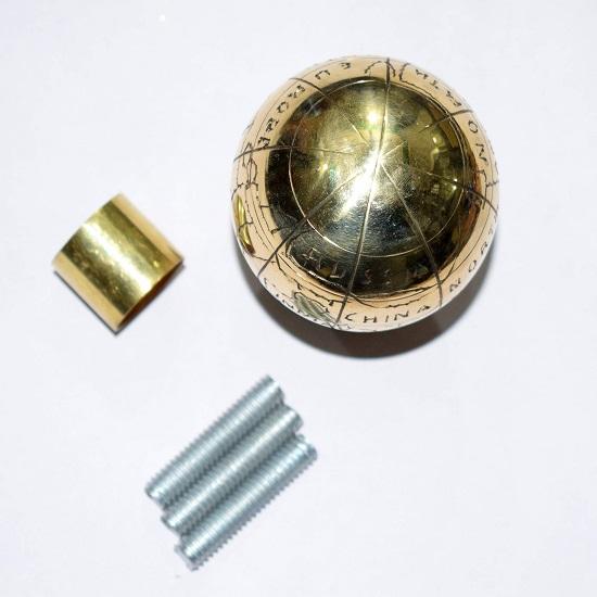 Шарообразная головка из литой латуни с внешней ручкой Твердая трость Ручка трости