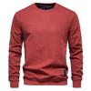 European and American Men's Spring Autumn Long Sleeve Solid Color Sweatshirt Fashion Casual Loose Fit Crew Neck Pullover