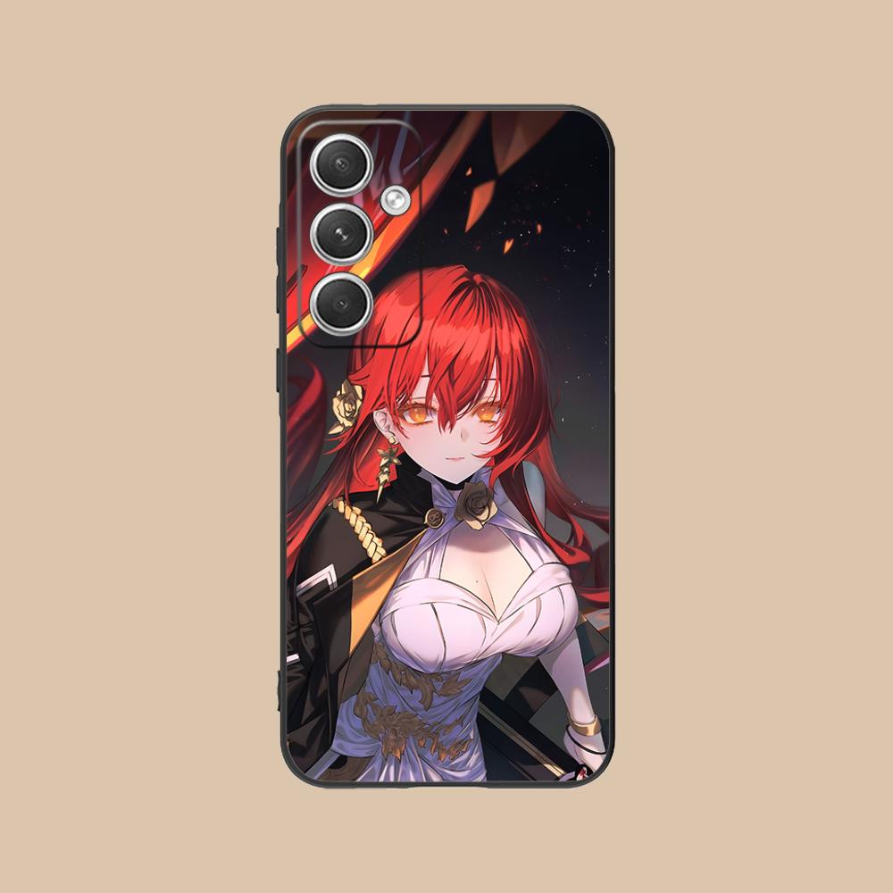 HSR Himeko Матовый ТПУ Чехол для Мобильного Телефона для Samsung Galaxy S26 S25 S24 S23 S22 S21 S20 Note20 Plus FE Ultra Цветной Чехол