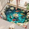 Американский 3D Визуальный износостойкий коврик для прихожей, ванной комнаты дома, противоскользящий и впитывающий, легко моющийся коврик для пола