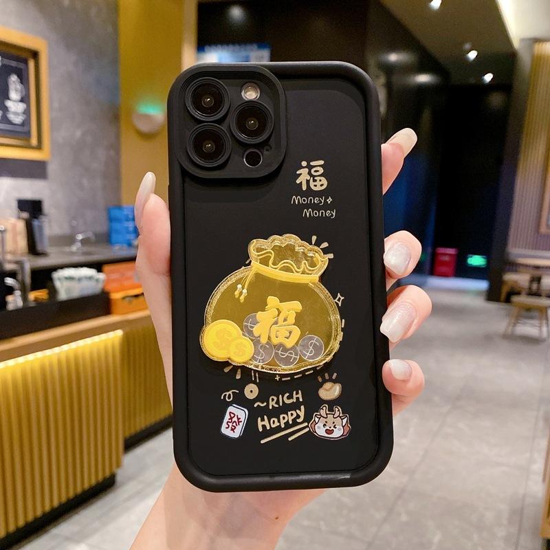 2025 новый модель чехол для мобильного телефона OPPO F21PRO Reno13 мешок удачи и благополучия realmeC75 чехол в китайском стиле