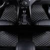 4 шт. Универсальные автомобильные коврики для праворульных автомобилей - ПВХ кожа, стеганые, водонепроницаемые, нескользящие, всесезонные, легко чистятся, подходят для седанов/внедорожников/грузовиков