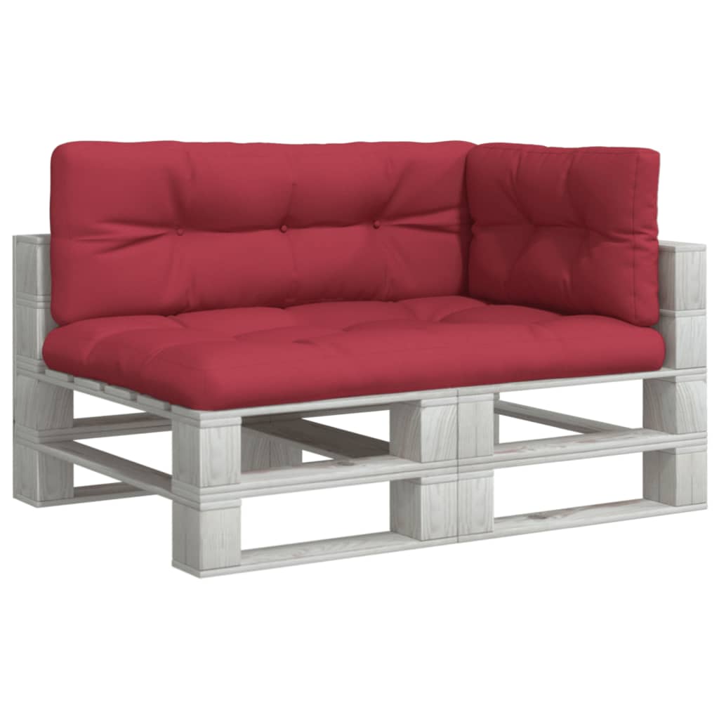 3 Piece Pallet Cushions Burgundy Fabric