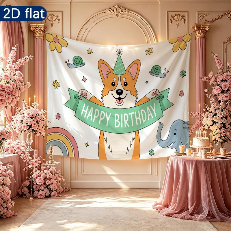 1pc 2D Flat Party Banner - Polyester Banner