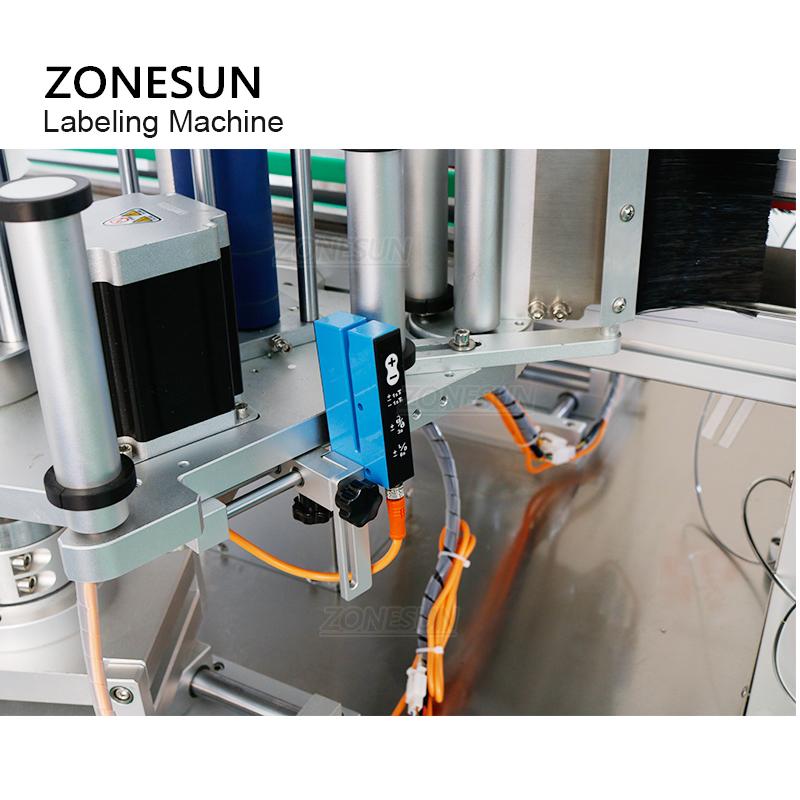 ZONESUN ZS-TB833D Double Size Folding Carton Anti Tamper Adhesive Sticker Packing Automatic Sealing Corner Labeling Machine