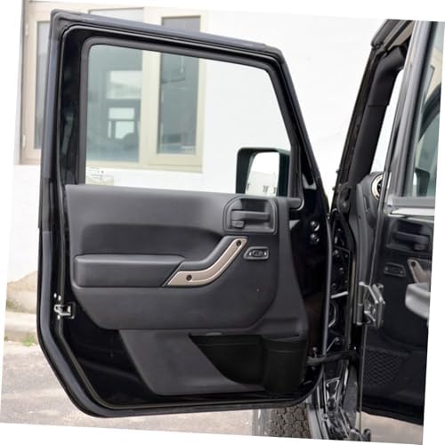 Warmhm 2-Piece Car Door Storage Organizer Box with Cup Holder for Jeep JK Wrangler Models, No Drill Installation for Water Bottles & Phones