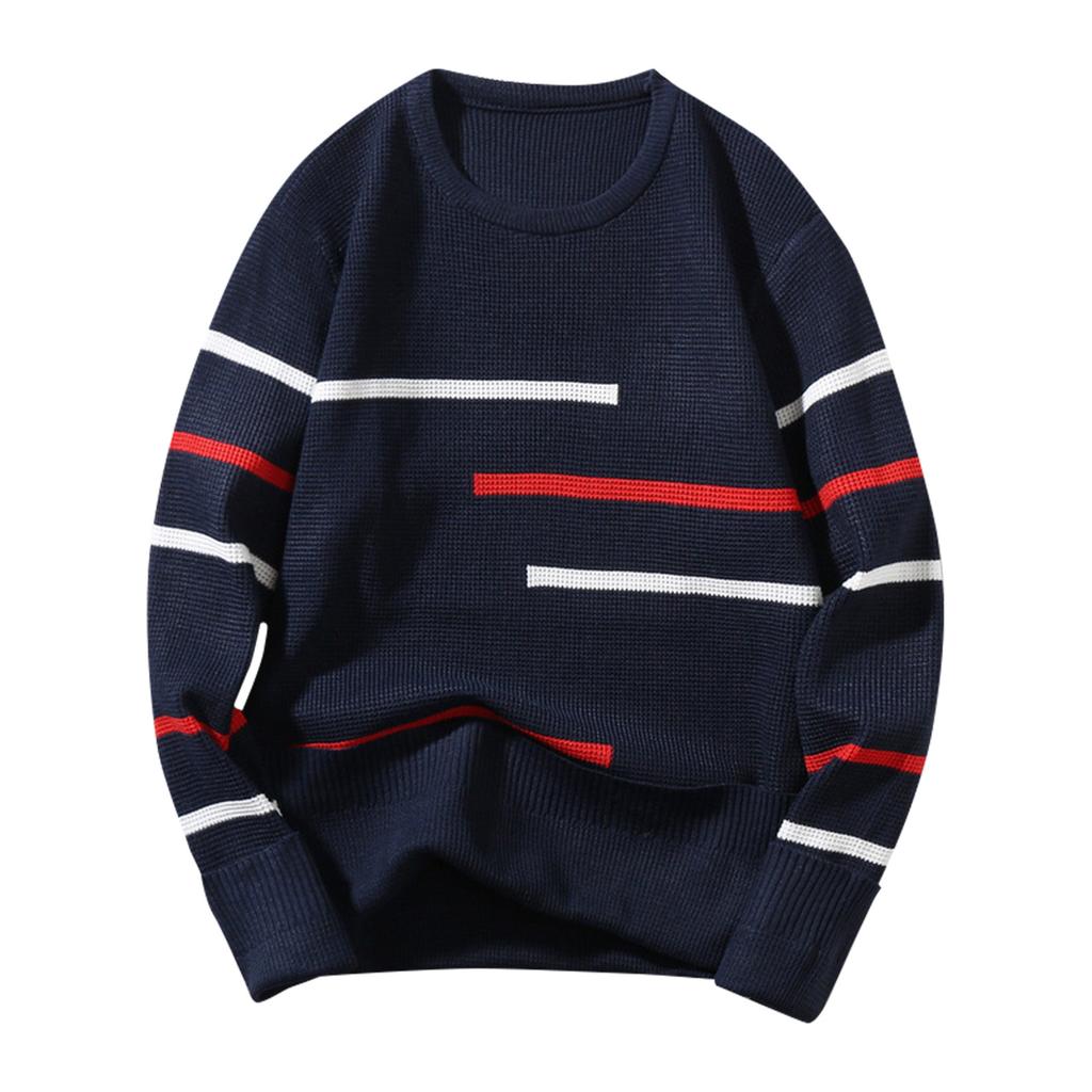 Fashion Casual Long Sleeve Round Neck Men'S Sweater Loose Pullover