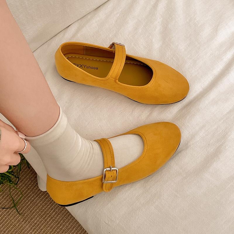 Модные французские туфли на плоской подошве красного цвета с легким ртом, женские, новинка 2025 года, универсальные туфли Мэри Джейн