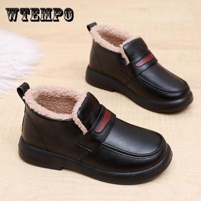 Зимние плюшевые и толстые хлопковые туфли с высоким подъемом и толстой подошвой, Теплые и мягкие подошвы, Нескользящие, Туфли на одну ногу