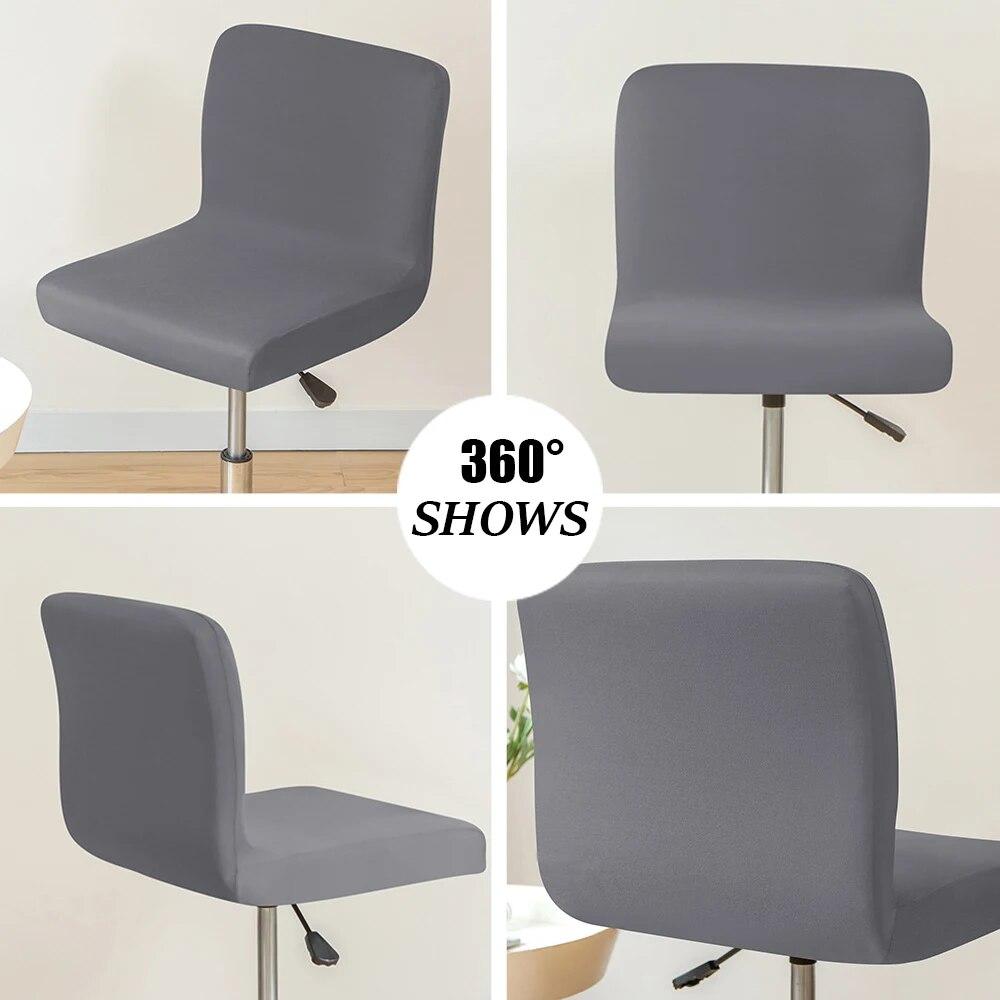 Эластичный однотонный короткий чехол на заднюю панель из спандекса, чехол на барный стул, безрукий чехол на сиденье для стула для отеля, банкета, чехлы на стул для гостиной