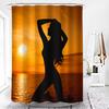 Sexy Women Bikini Waterproof Shower Curtain Man Woman Kissing High Quality Polyester Original Bathroom Curtains Rideau De Bain