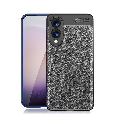 Чехол для Samsung Galaxy S25 Edge, роскошный кожаный текстурированный силиконовый чехол из ТПУ, резиновый чехол для Samsung S25 Edge, чехол для Galaxy S25 Edge