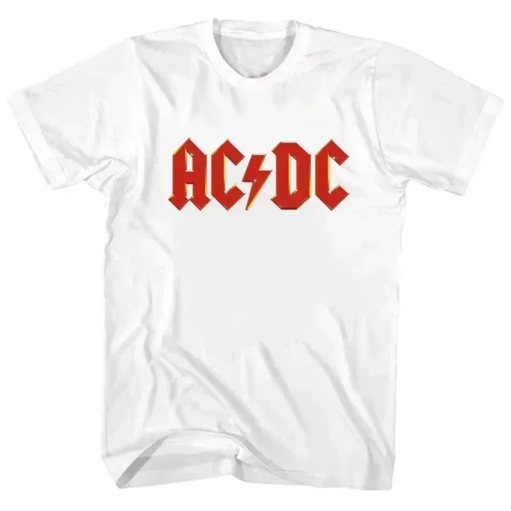Классическая футболка с принтом AC/DC Женская футболка из хлопка для хип-хопа с коротким рукавом Мужская футболка Уличная одежда Топ Футболка для фанатов Подарок Женская одежда