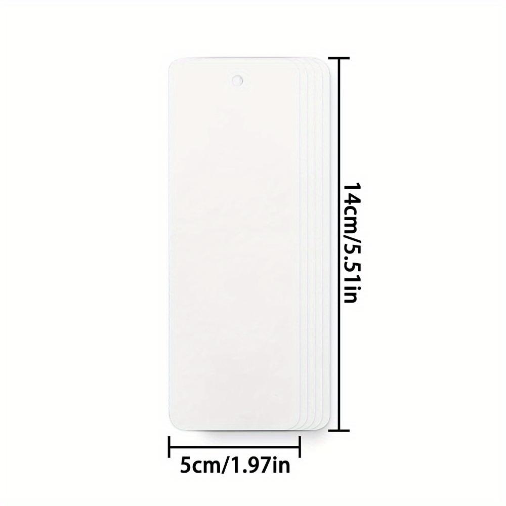 50pcs Blank Bookmarks with Colorful Tassels White Cardstock Bookmarks Bulk Craft Paper Bookmarks for DIY Projects and Gifts Tags Reading Weddings