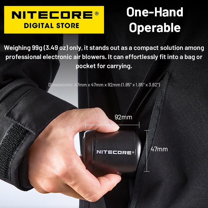 NITECORE BB NANO Multipurpose Camera Air Blower Mini Vacuum Cleaner Len Sensor Electric Duster for Canon Sony Keyboard Car Pet