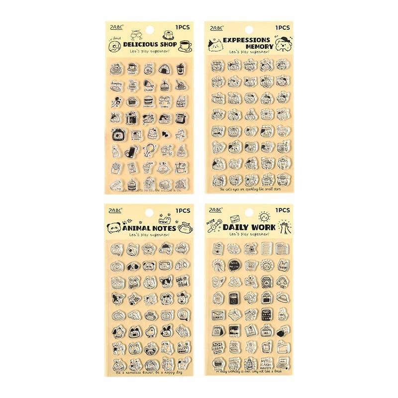 1 шт. Милый мультяшный прозрачный штамп Clear Stamp для DIY скрапбукинга, журнала, изготовления открыток, поделок, декоративные штампы