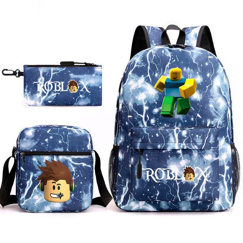 Школьный рюкзак большого объема в стиле Roblox Набор для детей 10-12 лет Ткань Оксфорд С мягкими лямками Водонепроницаемый Дышащий