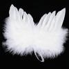 Angel Wings White Feather Newborn Baby Photo Props Christmas Hanging Ornaments Stage Show Masquerade Party Decoration