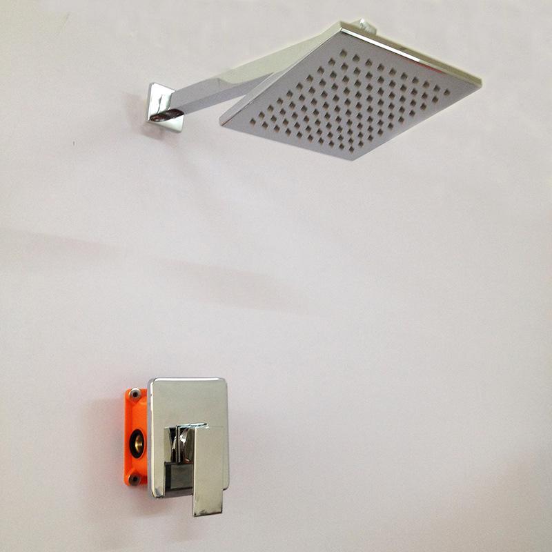 Полностью медный настенный душевой набор со встроенной коробкой