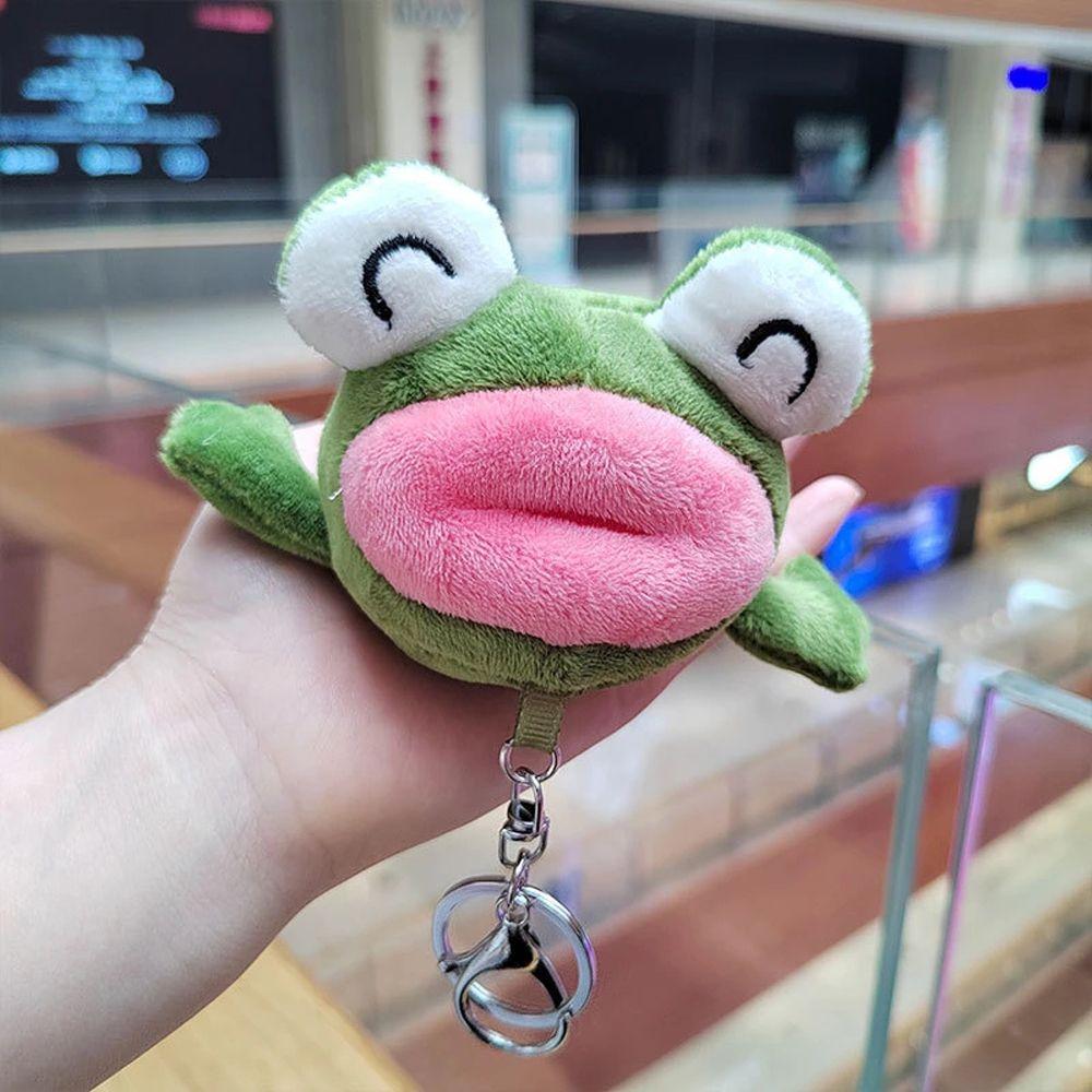 Soft Toy Animal Dolls Stuffed Animals Big Mouth Frog Doll Plush Keyring Stuffed Toys Plush Keychain