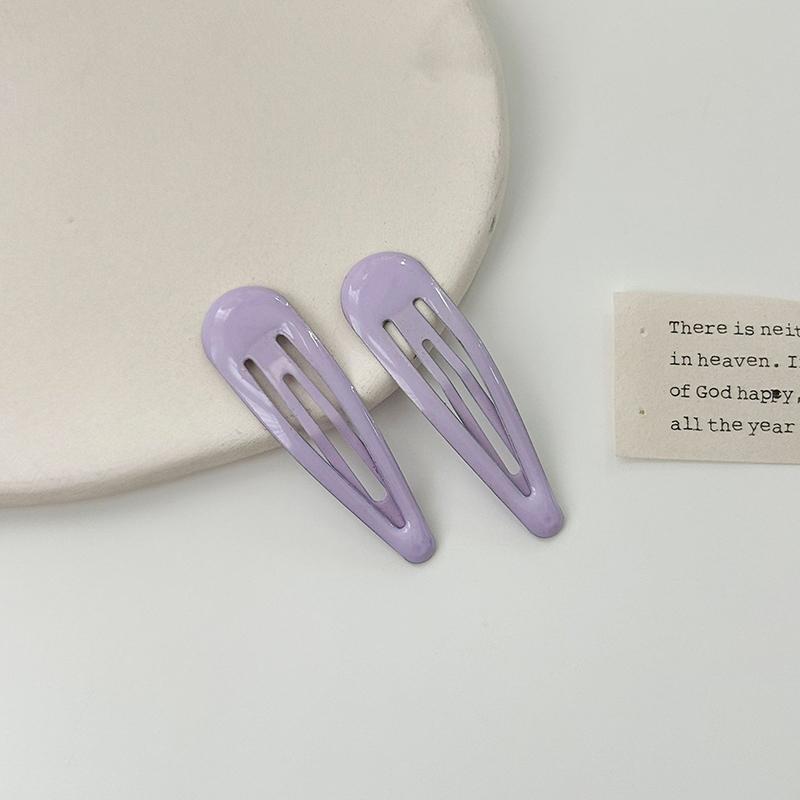 10Pcs/lot Macaron Candy Color Waterdrop Shape 5cm BB Hair Clips Girls Kids Hairpins Barrettes Headwear Accessories For Women