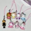 In-Stock Mermaid Phone Chain Decorations Kt Cat Fantasy Series Black Leather Long Leg Pendant Keychain Small Doll Birthday Present