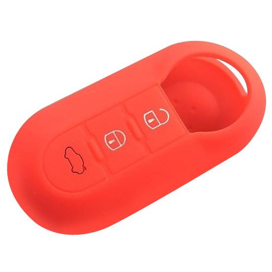 Силиконовый откидной чехол с 3 кнопками и дистанционным автомобильным брелоком для Fiat 500