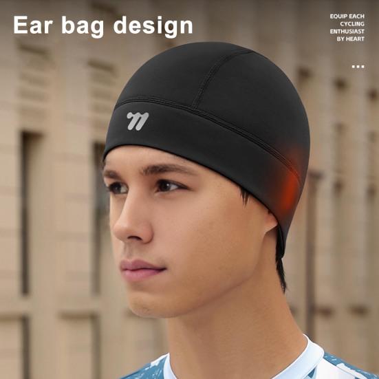 Зимняя ветрозащитная флисовая лыжная шапка-бини с подкладкой из флиса для холодной погоды, для езды на велосипеде и бега, для мужчин и женщин