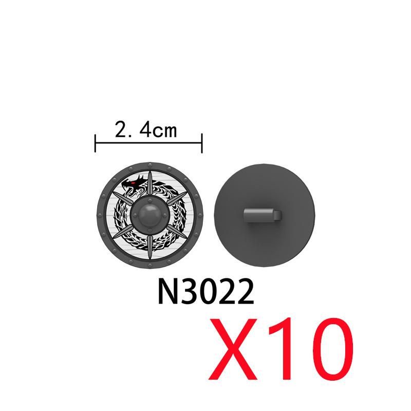 MOC Средневековые Строительные Блоки Персонаж Рыцарь Воин Набор Аксессуаров Шлем Наплечники Щит Лук Стрела Кирпич Подарок Игрушка X022
