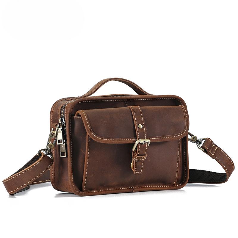 Мужская сумка через плечо Mad Horse Leather Vintage Tote Bag Мужская сумка через плечо Мужская сумка через плечо из натуральной кожи Мужская сумка
