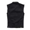 Мужской жилет, однобортный однобортный тонкий жилет с отложным воротником и заклепками без рукавов, уличная одежда