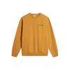 Li Ning X Mister Cartoon Collaboration Badfive Letter Print Loose Fleece Pullover Sweatshirt Men sweatshirt Tangerine-Brown AWDTF29-7