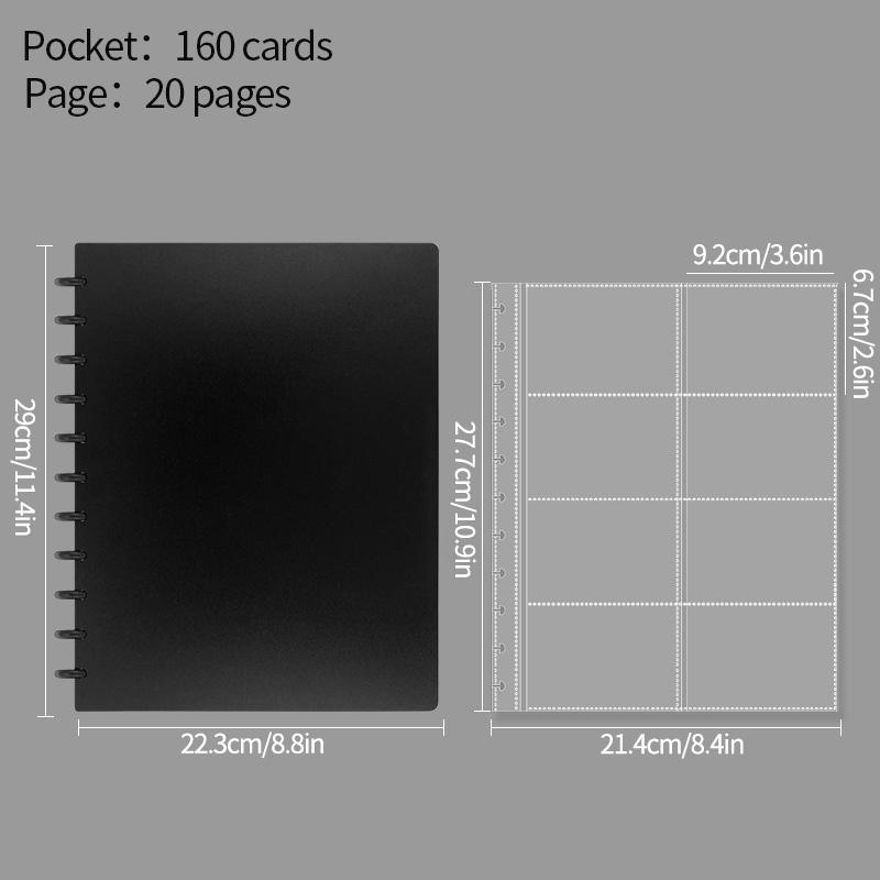 Kpop Альбом для фотокарточек 4/8/9 ячеек, большой вместимости, фотоальбом для хранения карточек айдолов, прозрачный альбом, фоновая бумага