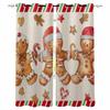 Christmas Gingerbread Man Retro Candy Blackout Curtains For Living Room Bedroom Window Treatment Blinds Drapes
