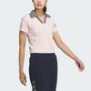 adidas Модная Простая Свободная Футболка Поло с Коротким Рукавом Женские топы Песочно-розовый JN3511