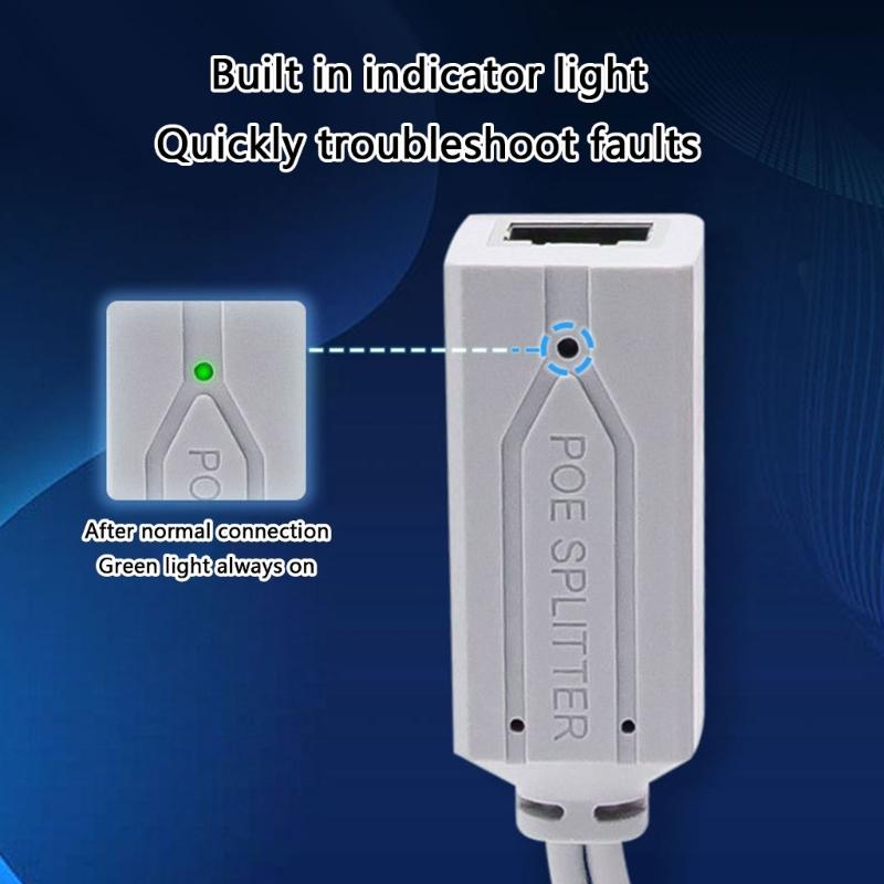 Compactly USB PoE Splitter for Efficient 48V To 5V Conversion with USB 5V Output for Various Devices Easy To Use