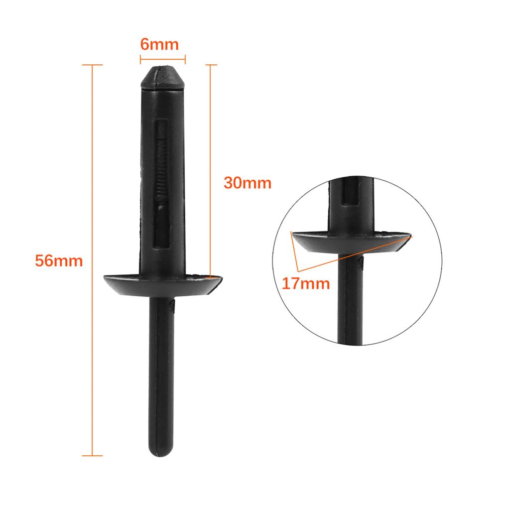 uxcell Plastic Rivet Bumper Fender Clip 30pcs